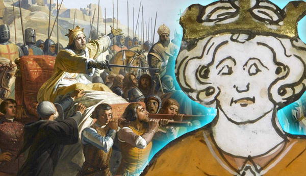 A 19th Century Depiction of Baldwin IV with coronation of king baldwin