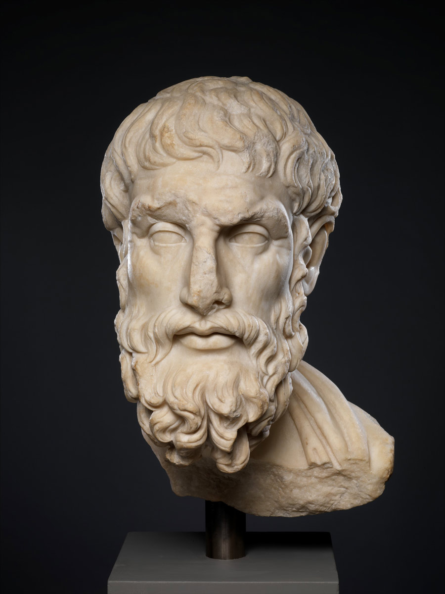 bust of epicurus met