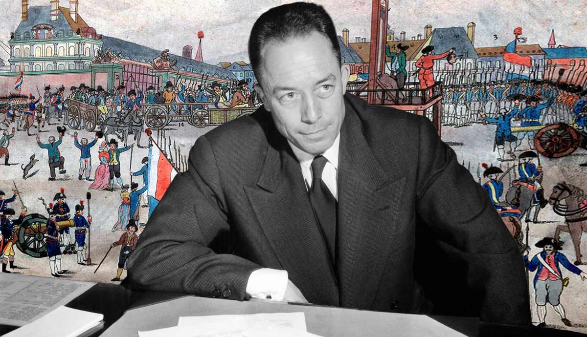 Albert Camus before French Revolution illustration