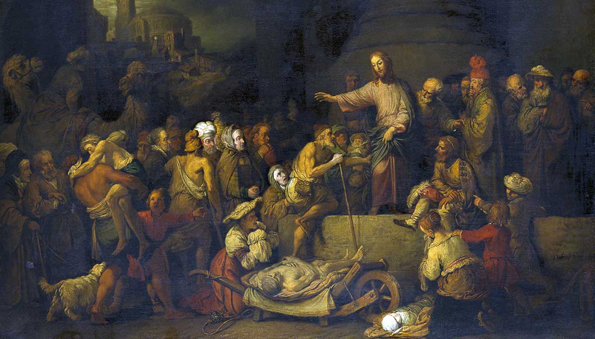 christ healing painting