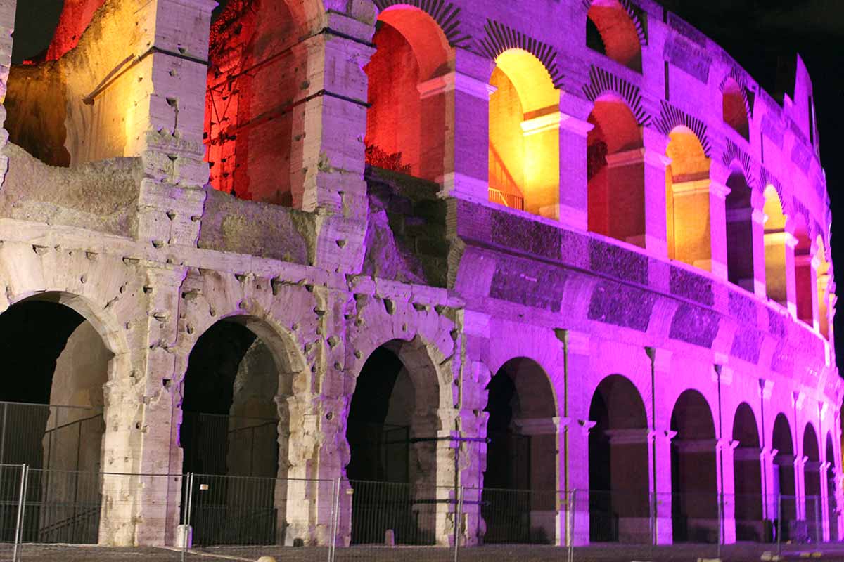 colosseum at night