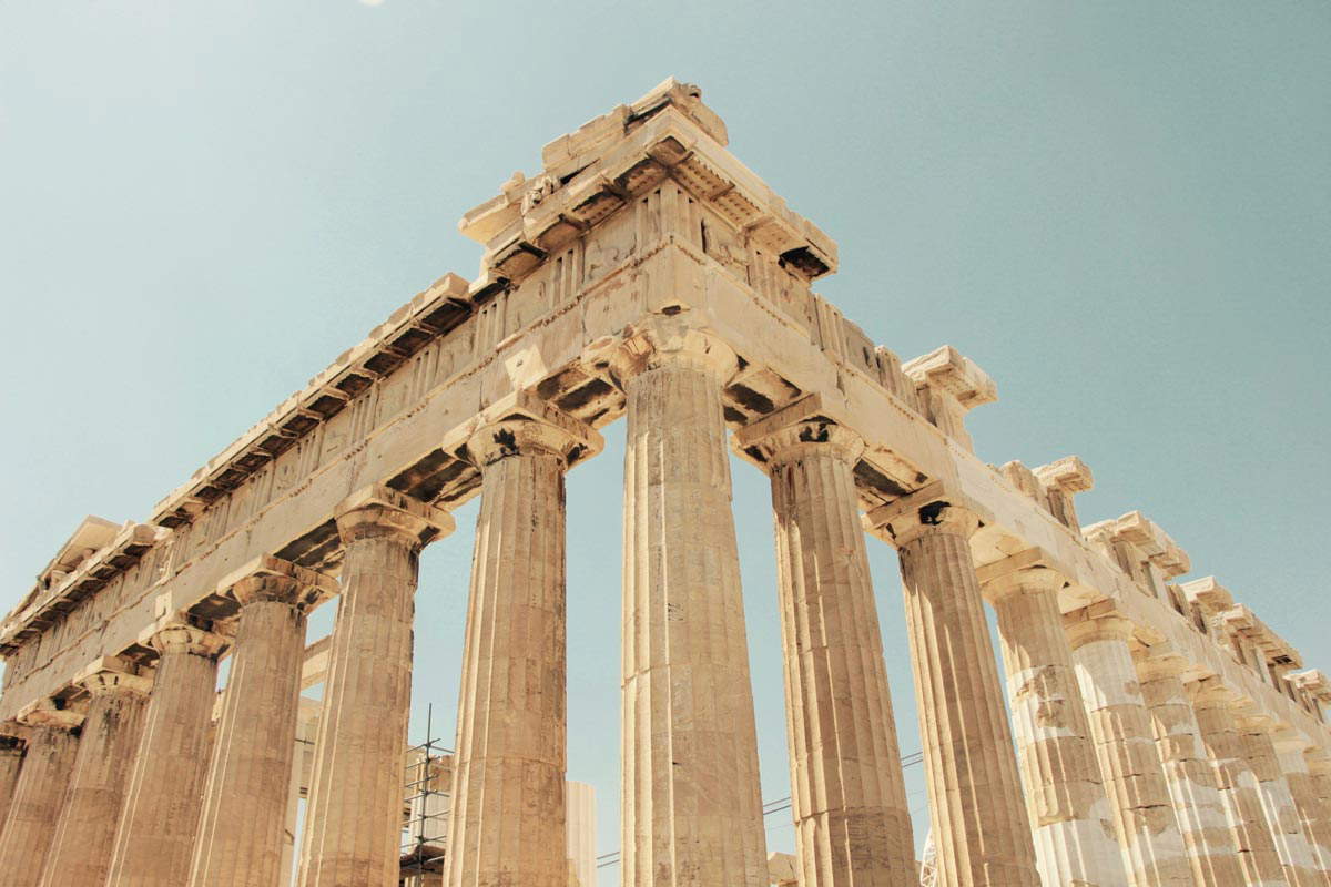 corner of the parthenon
