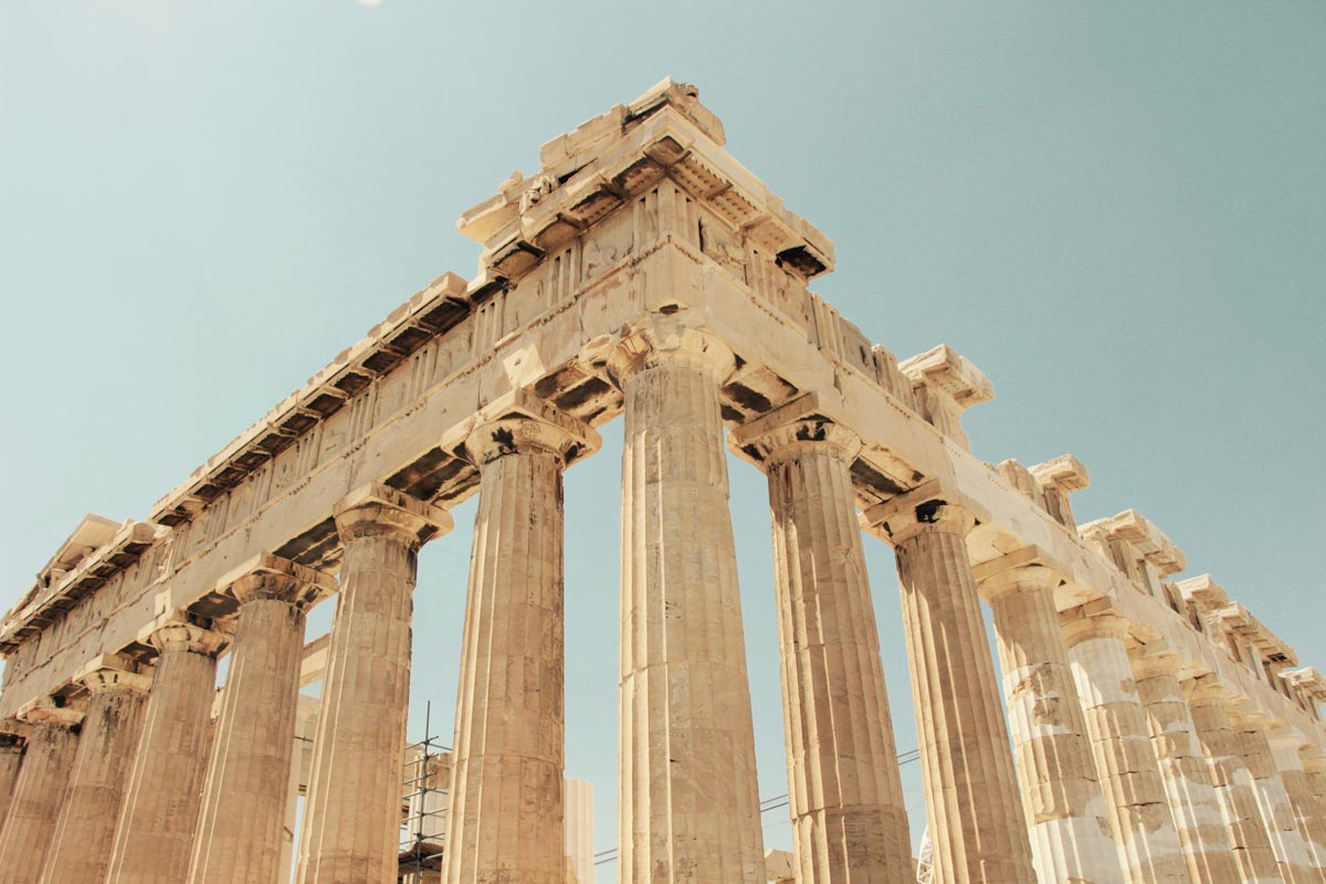 corner of the parthenon