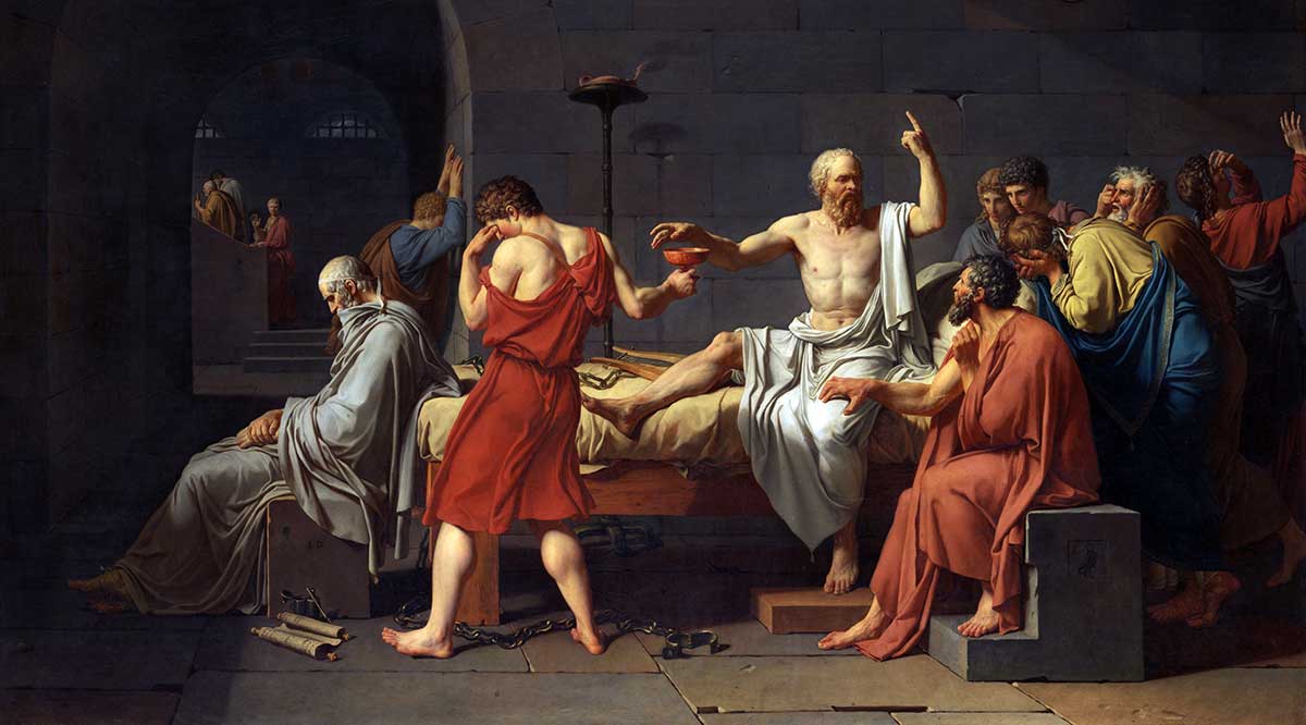 death of socrates ancient philosophy painting