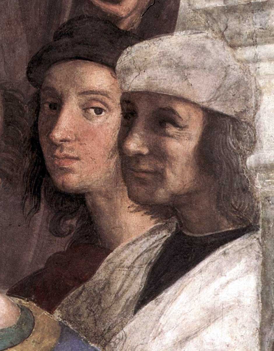 detail raphael sodoma school athens fresco