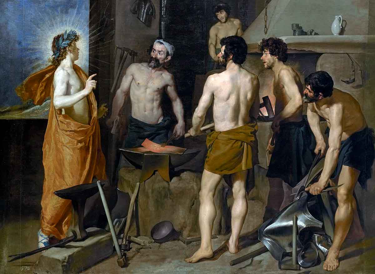diego velázquez apollo forge of vulcan painting