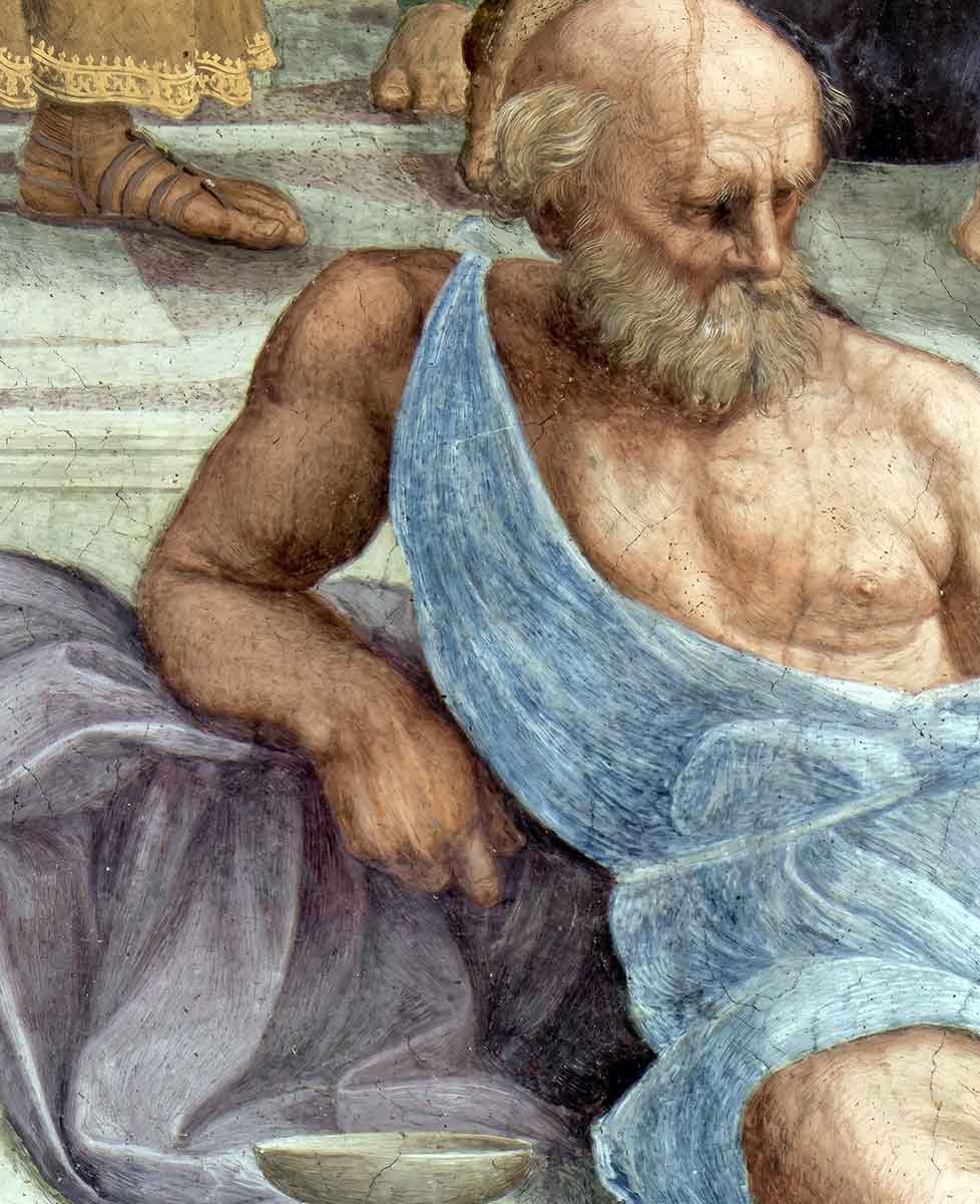 diogenes school athens raphael fresco