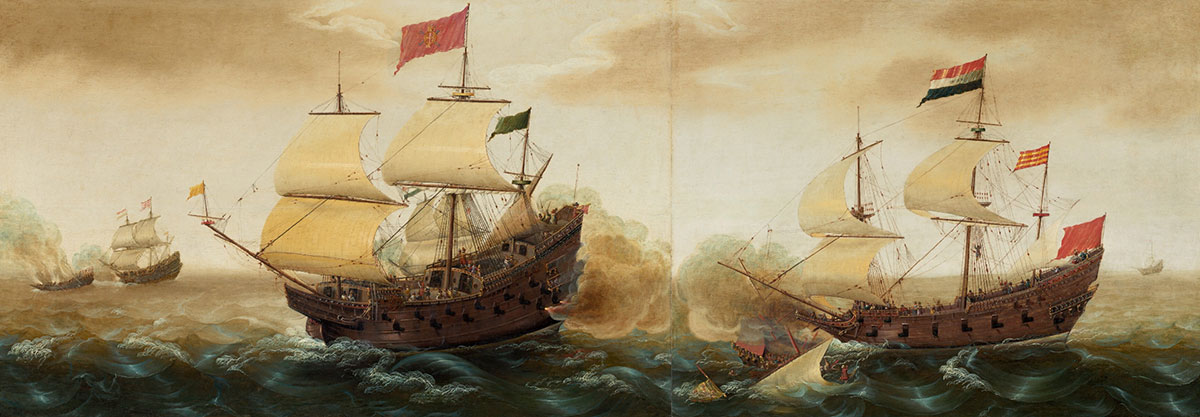 dutch ships attack spanish fleet