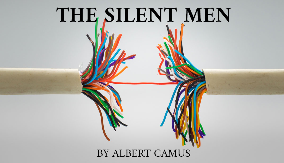 Severed wires with book title and author