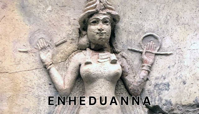 Ancient Mesopotamian relief of Enheduanna