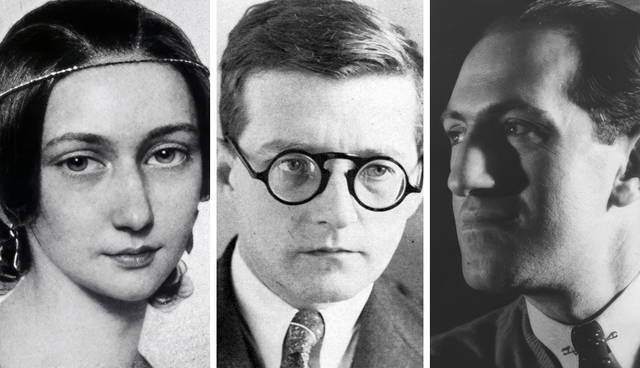 Clara Schumann, Dmitri Shostakovich, and George Gershwin