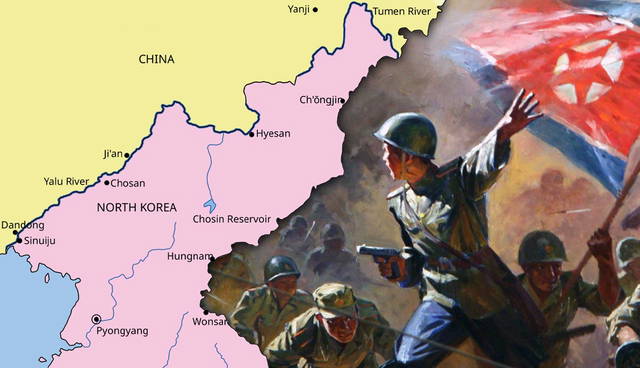 first north korean advance 1950 map
