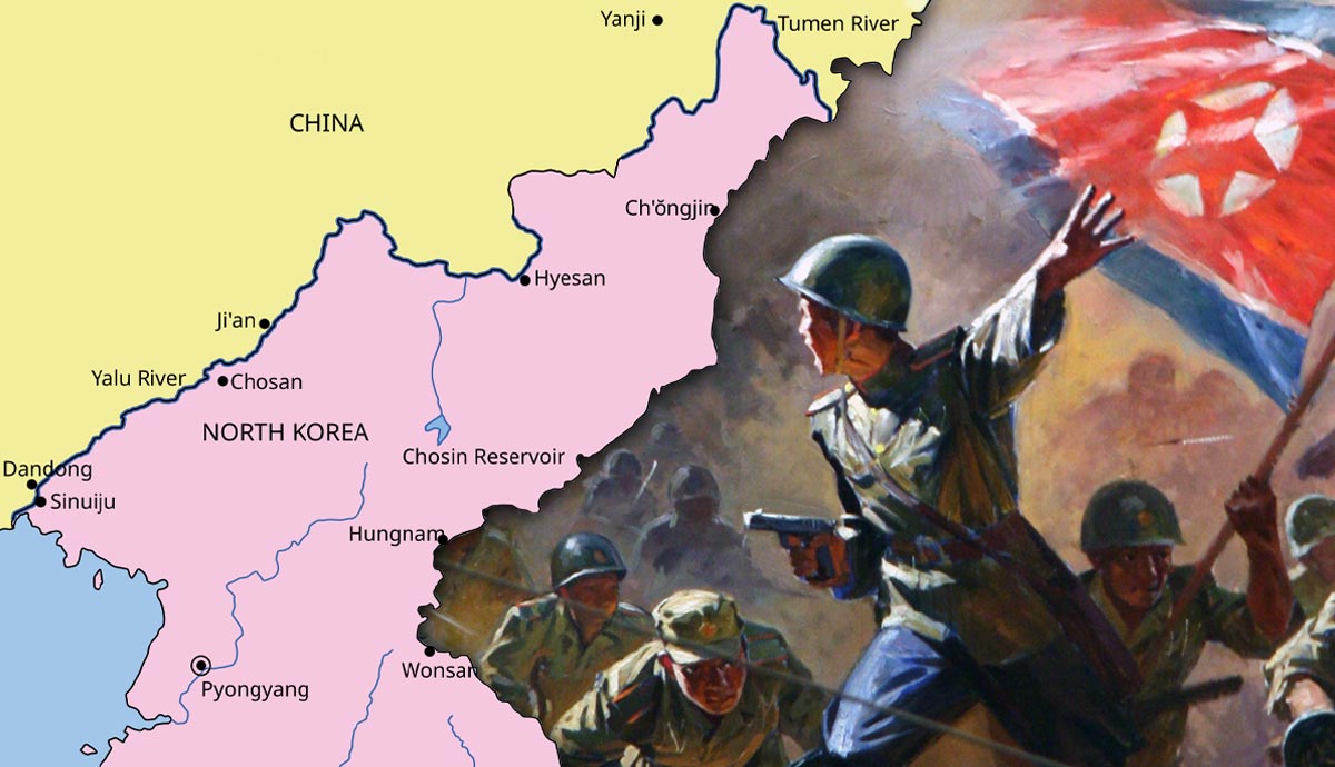 first north korean advance 1950 map