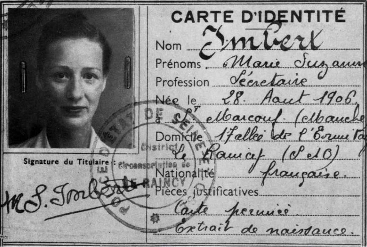 fourcade id card french resistance