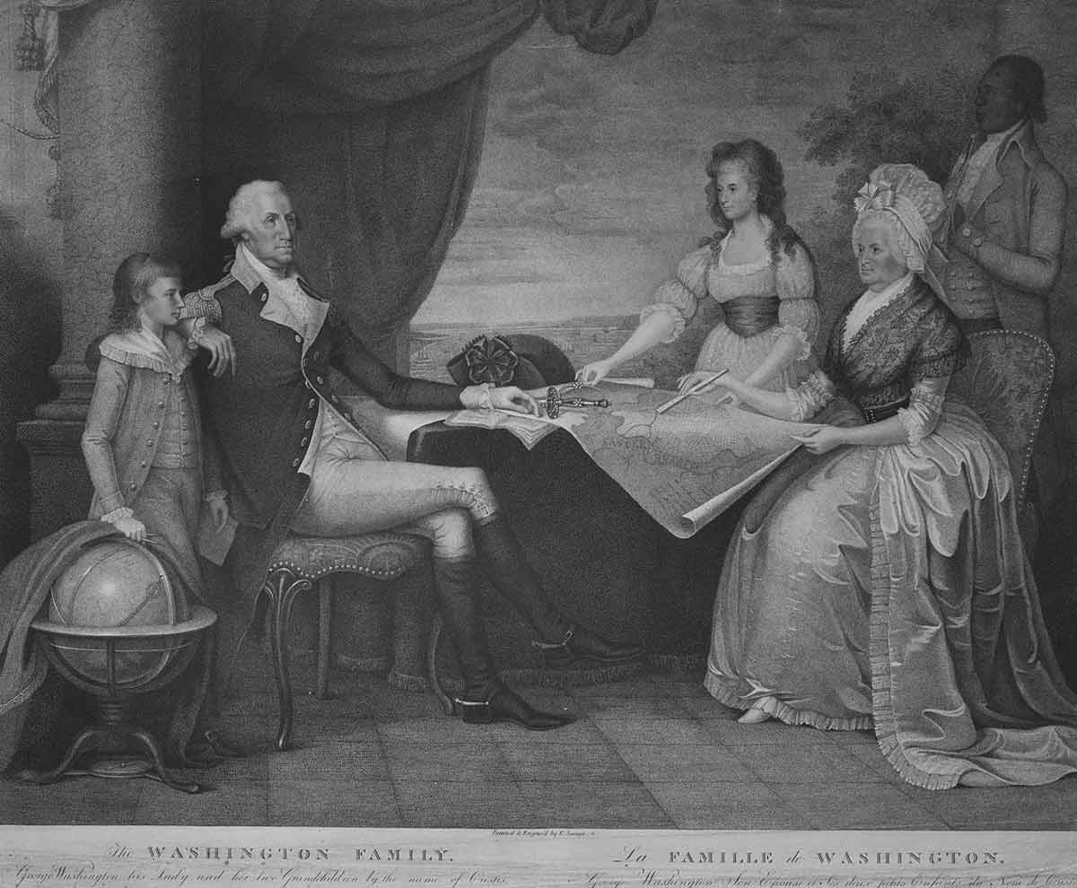 george washington family engraving