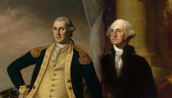 Two formal portraits of George Washington