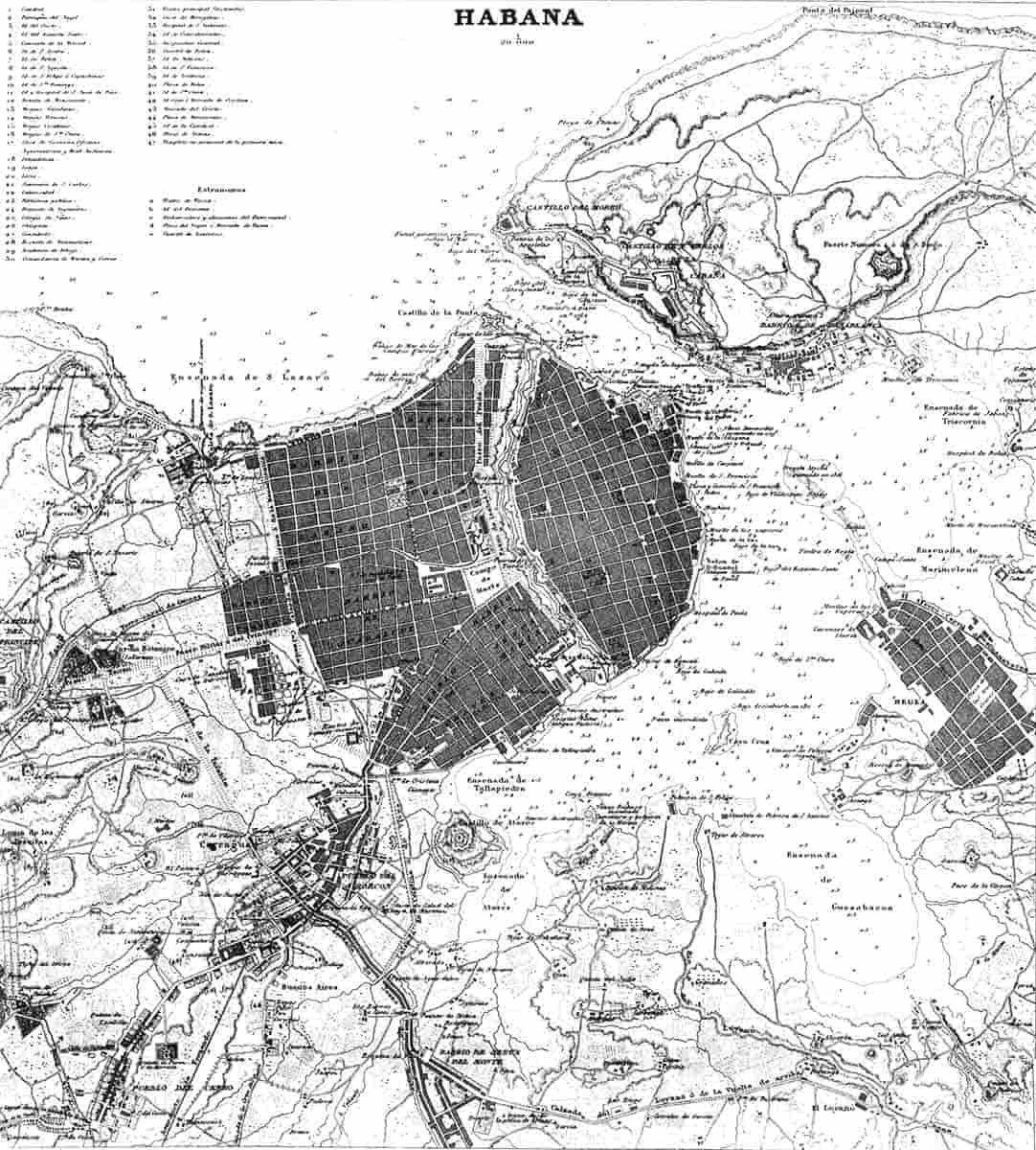 havana map 1851