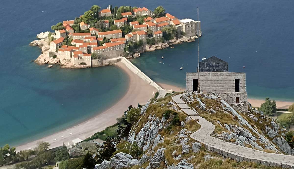 Sveti Stefan island and njegos mausoleum