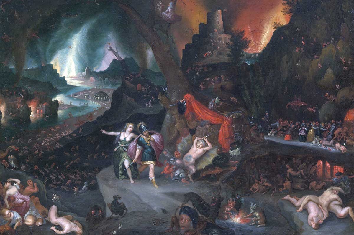 jan brueghel the younger aeneas and the sibyl in the underworld