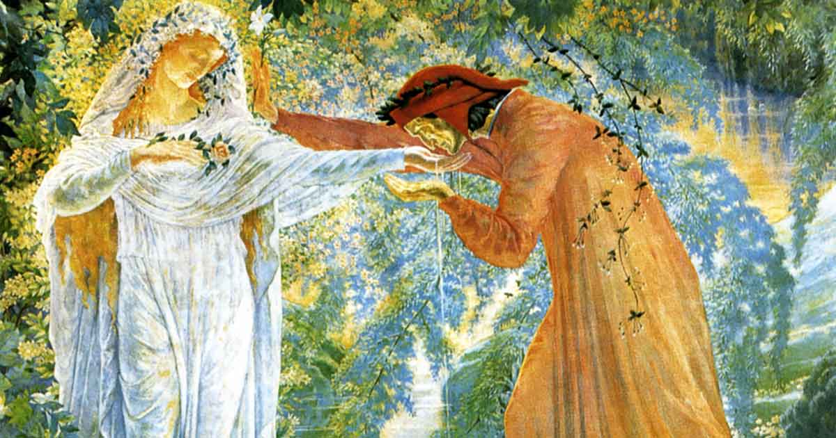 jean delville dante drinking the waters of the lethe