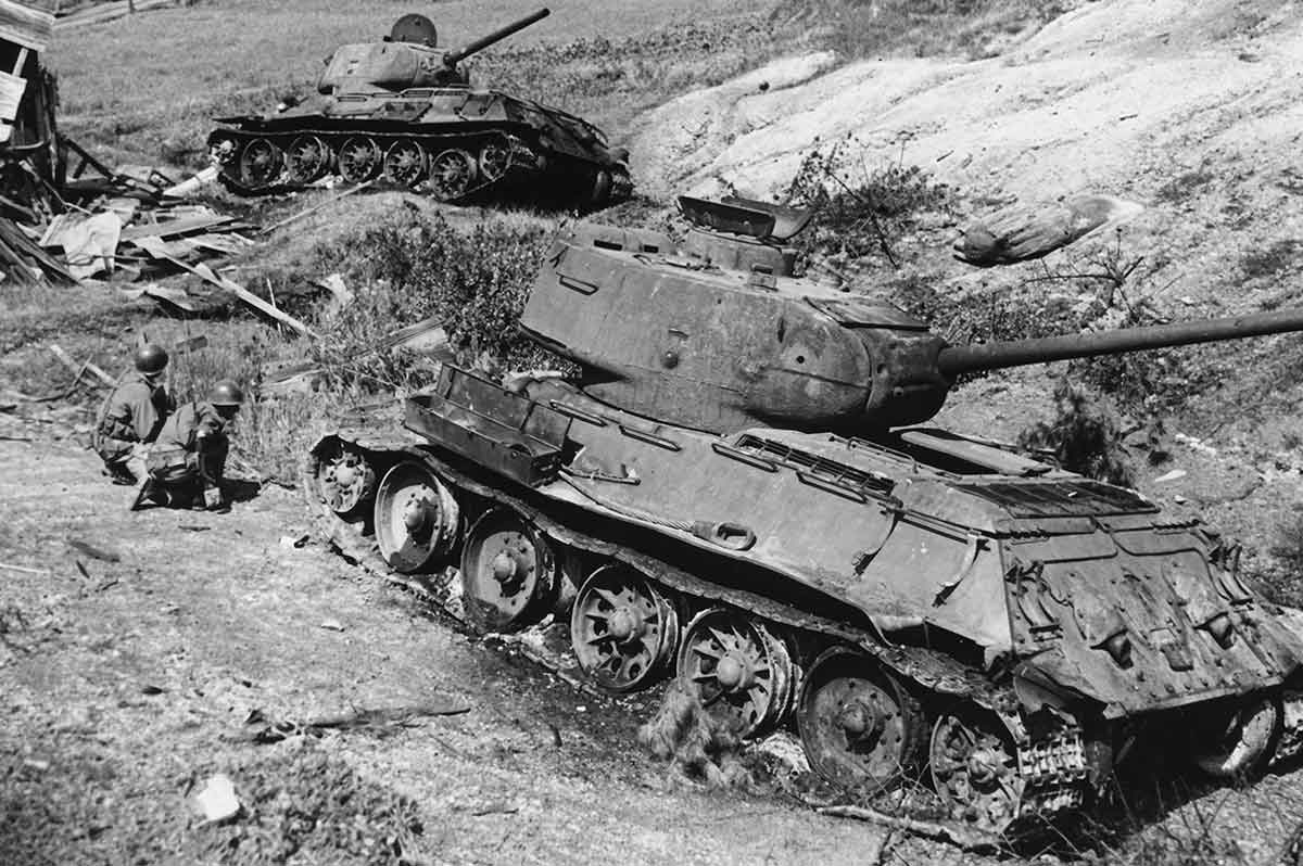 kap t 34 tank destroyed