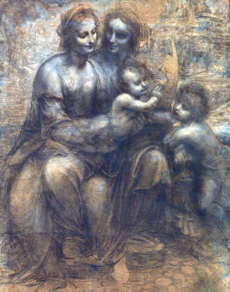 leonardo vinci burlington house cartoon drawing