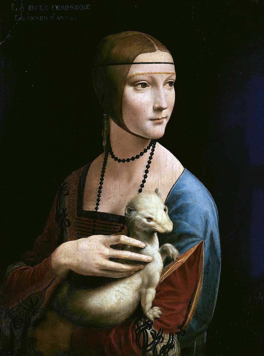 leonardo vinci lady ermine painting.