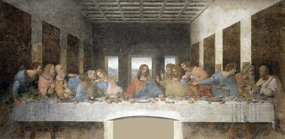 leonardo vinci last supper wall painting