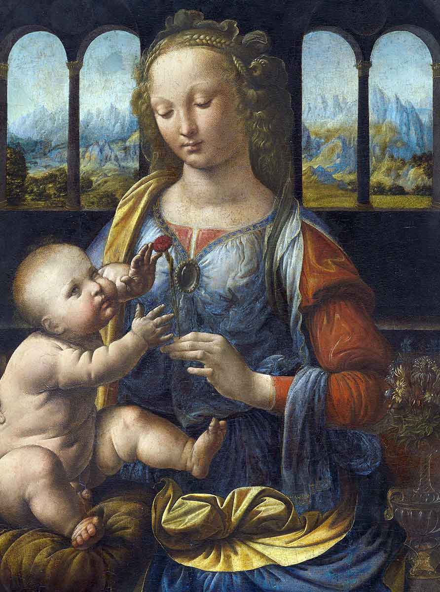 leonardo vinci madonna carnation painting