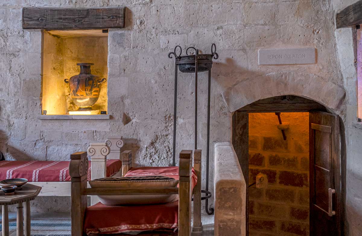 the lobby of mouseion matera