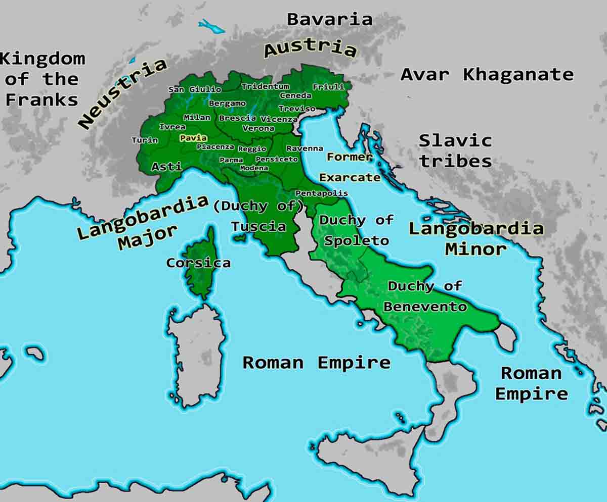 lomabrd kingdom italy map papacy