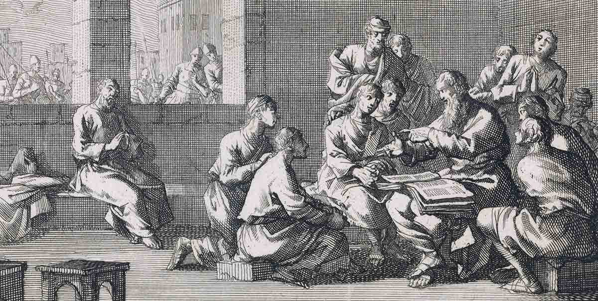 luyken origen teaching his students print