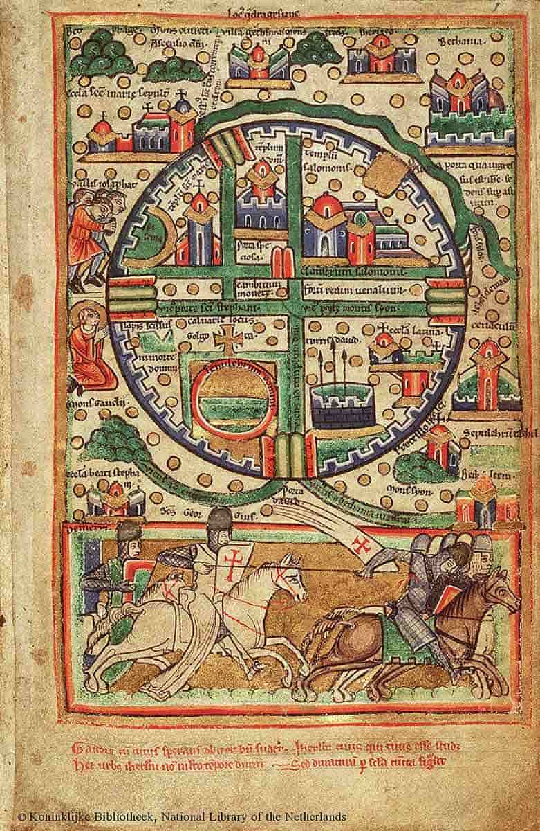 map of jerusalem 12th century