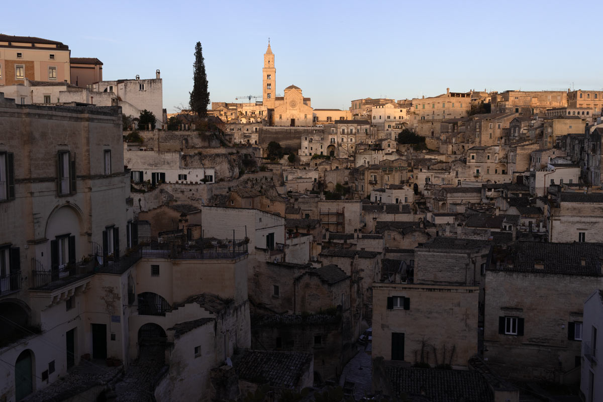 Matera cathedral during sunset. Source: A. Chaliakopoulos