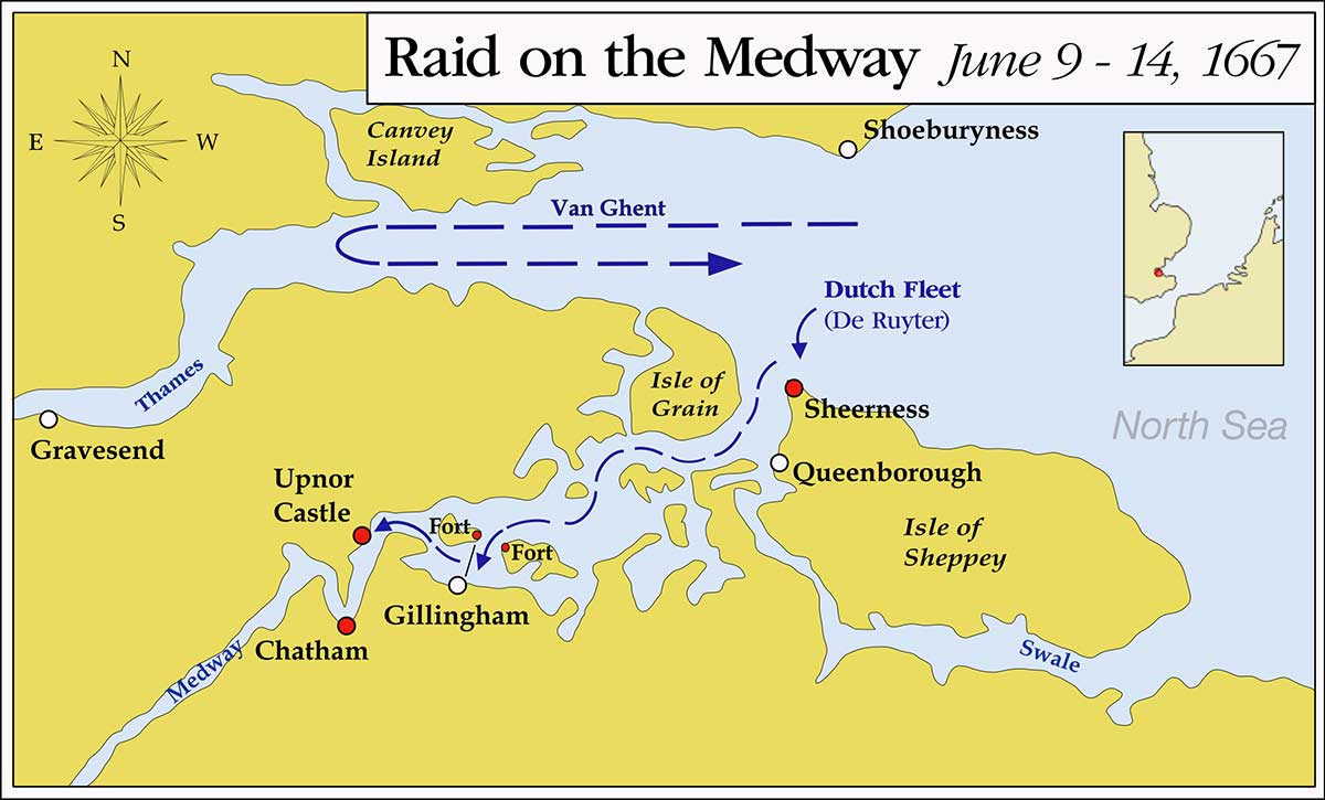 medway raid map