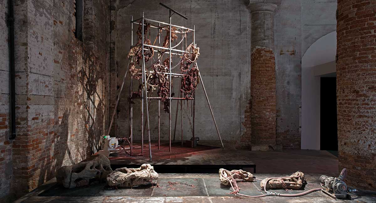 mire lee endless house holes and drips sculpture