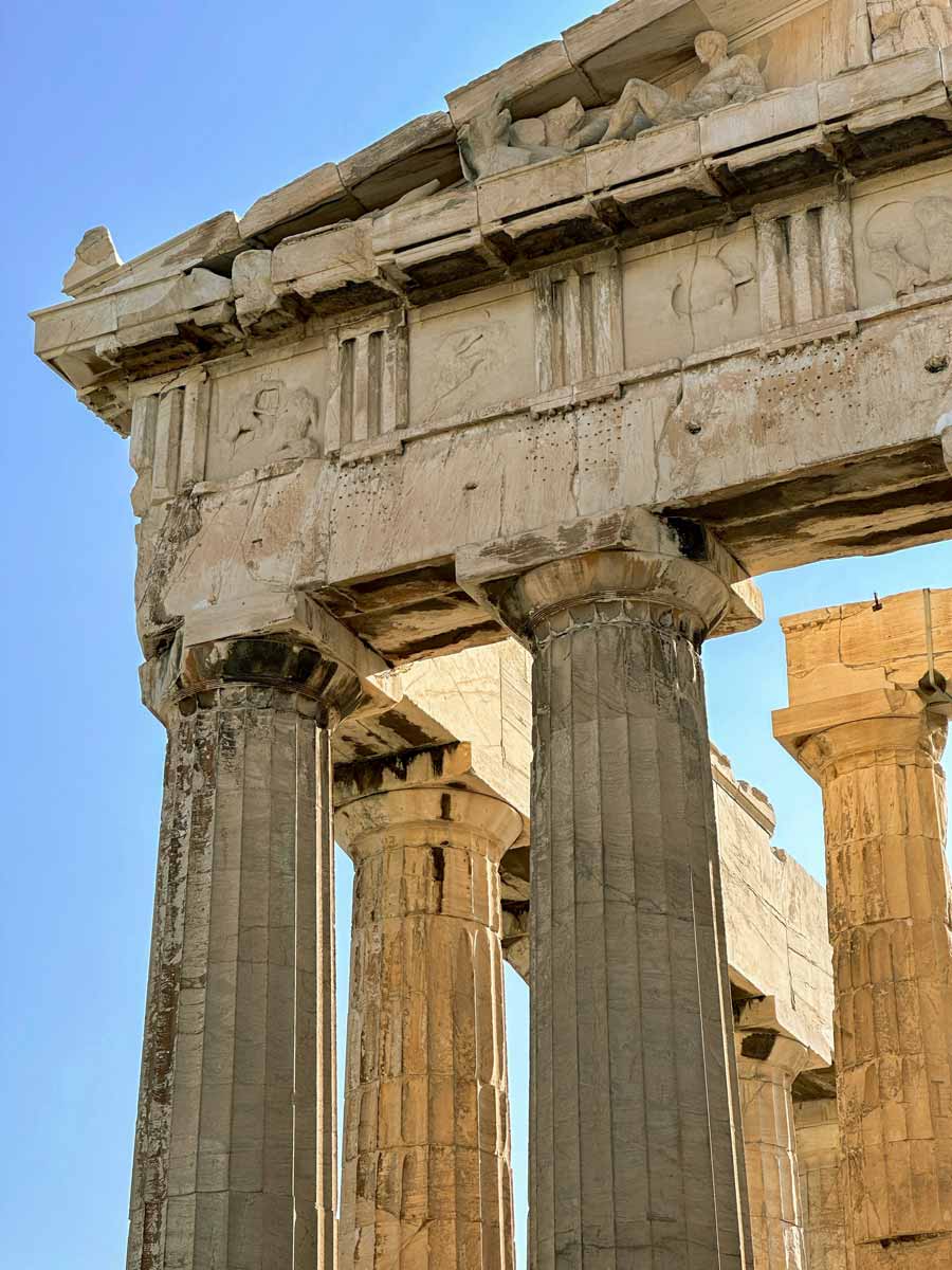 parthenon column close up