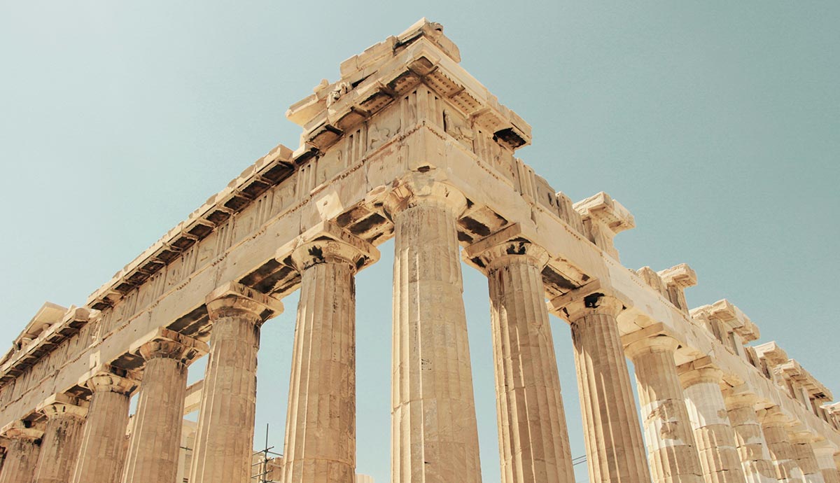 corner of the parthenon