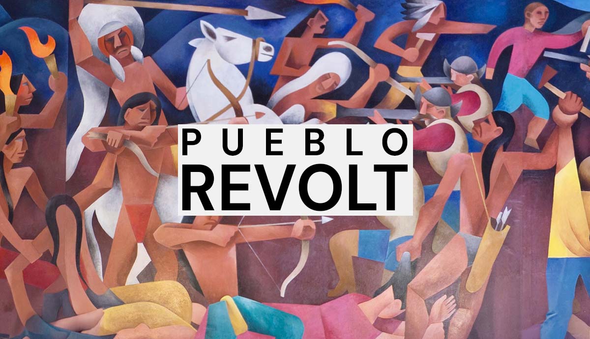 Mural depicting the 1680 Pueblo Revolt