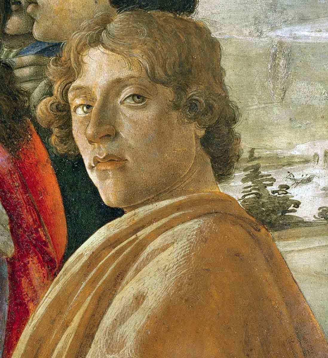 sandro botticelli adoration magi self portrait painting