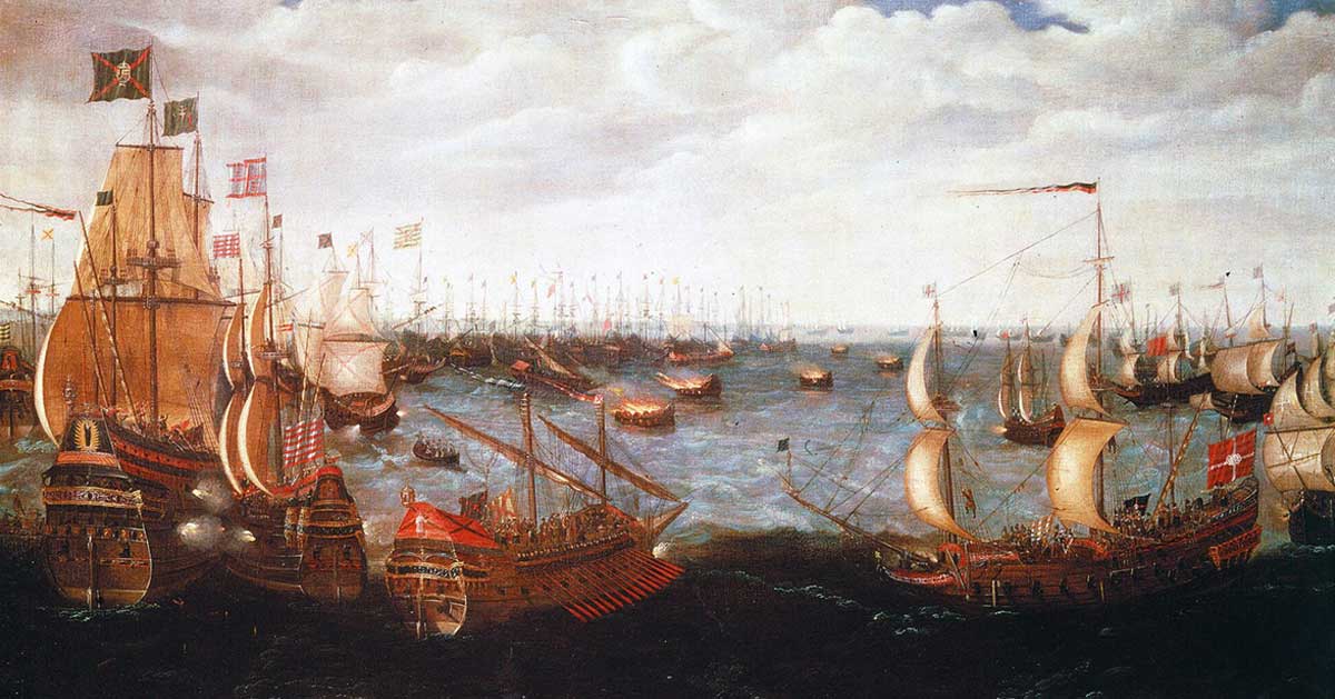 spanish armada burning