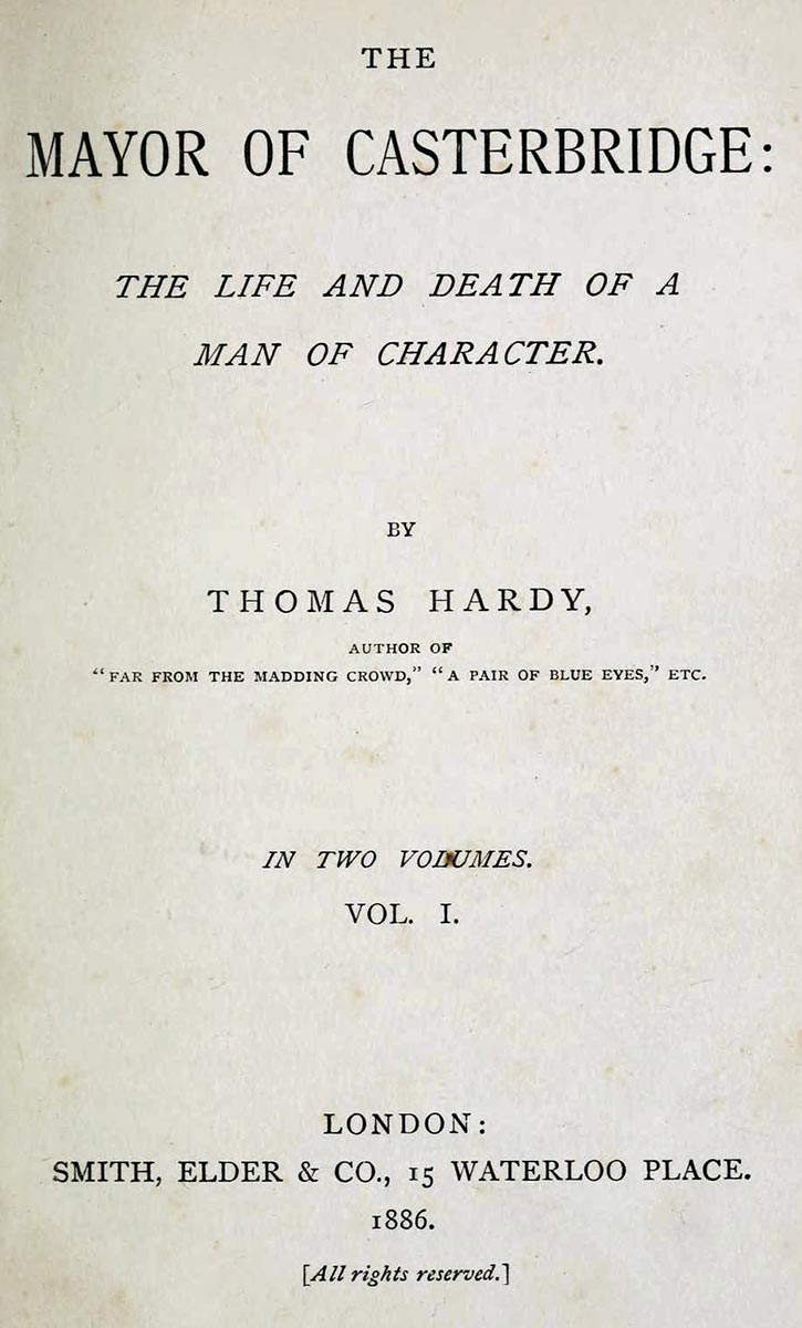 the mayor of casterbridge 1886