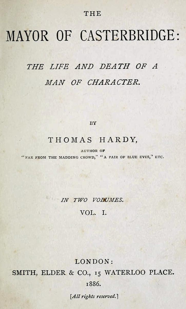 the mayor of casterbridge 1886