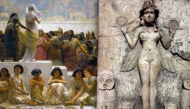 Babylonian marriage market and Ishtar relief
