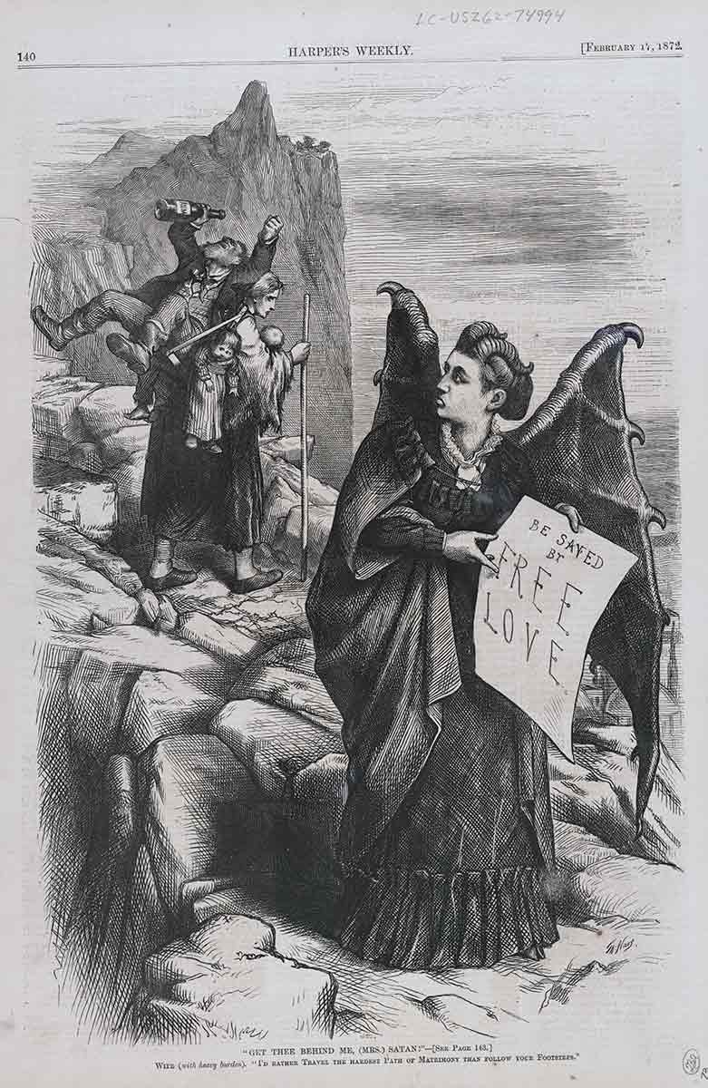 woodhull satan political cartoon
