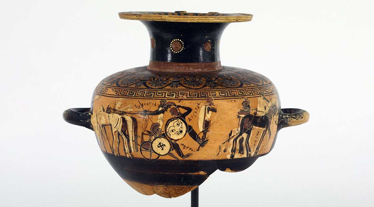 Achilles fights Memnon hydria