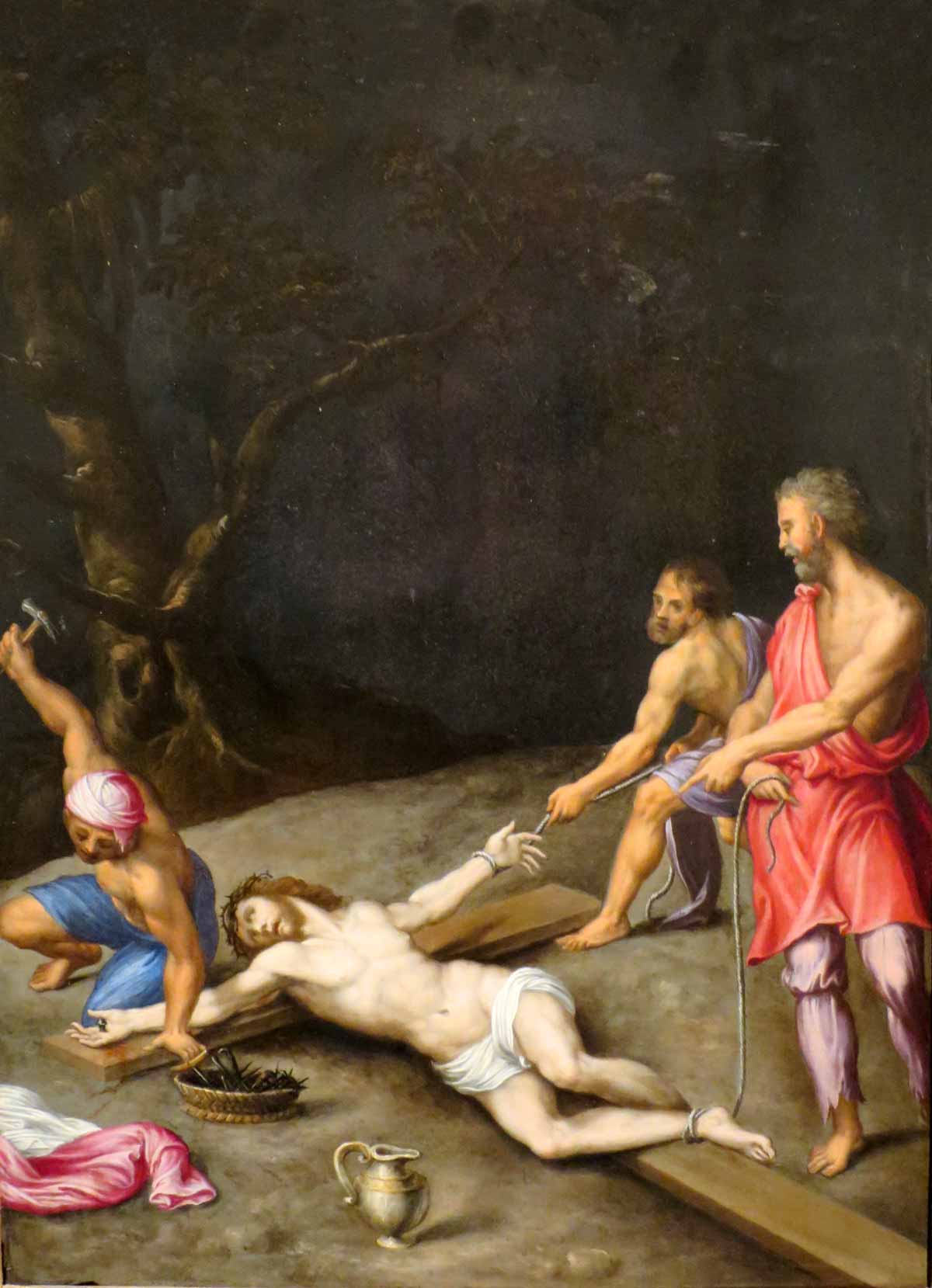 Christ Nailed Cross Giovanni Battista Cremonini