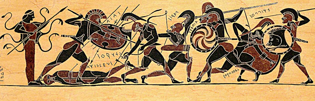 Death Achilles amphora