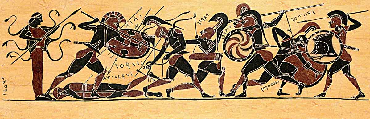 Death Achilles amphora