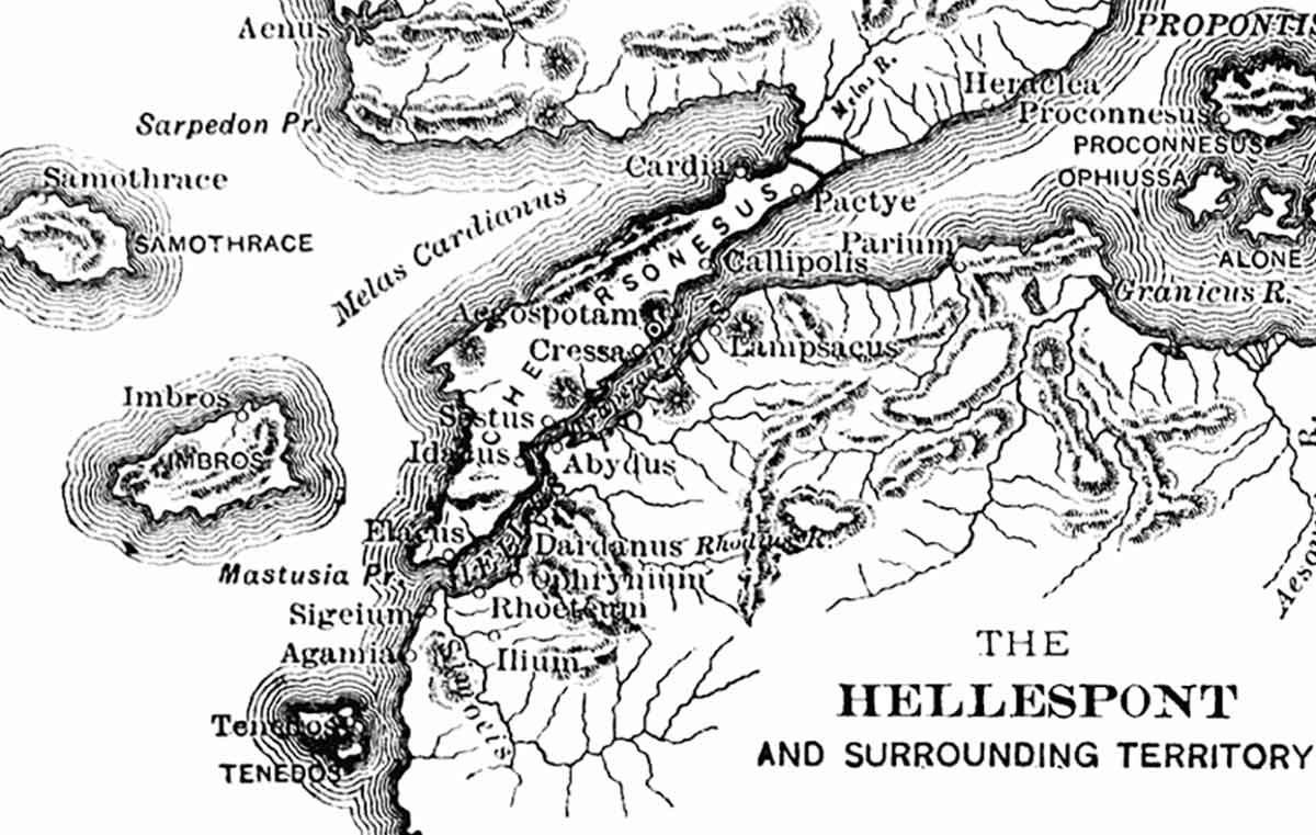 Map Hellespont 405BC